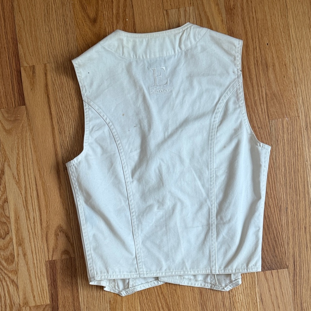 Escada Sport Cream Cotton Vest - Picture 3 of 5